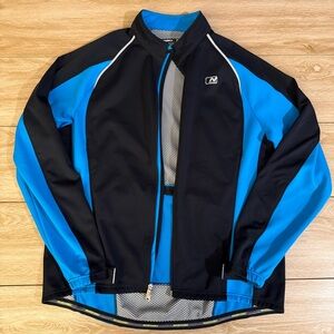 Vintage Nishiki Men's Performance Jacket in Black and Blue